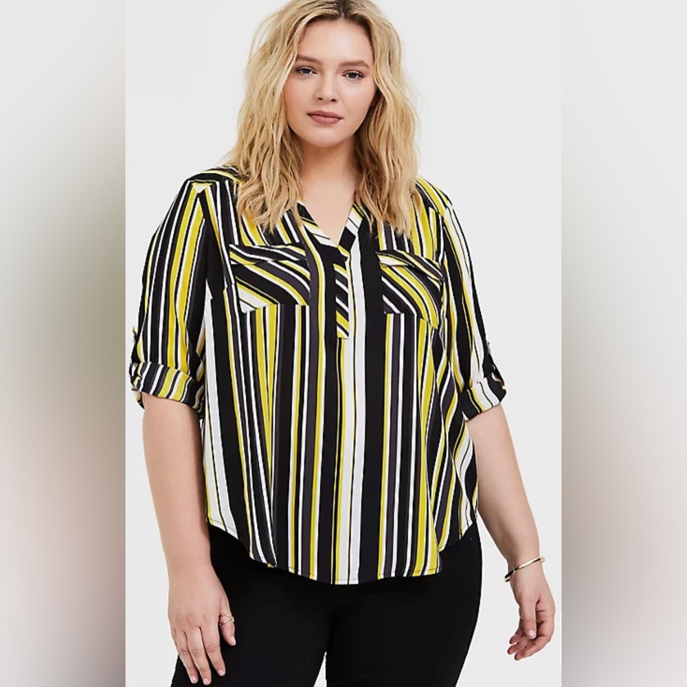 TORRID Harper Georgette Pullover 3/4 sleeve